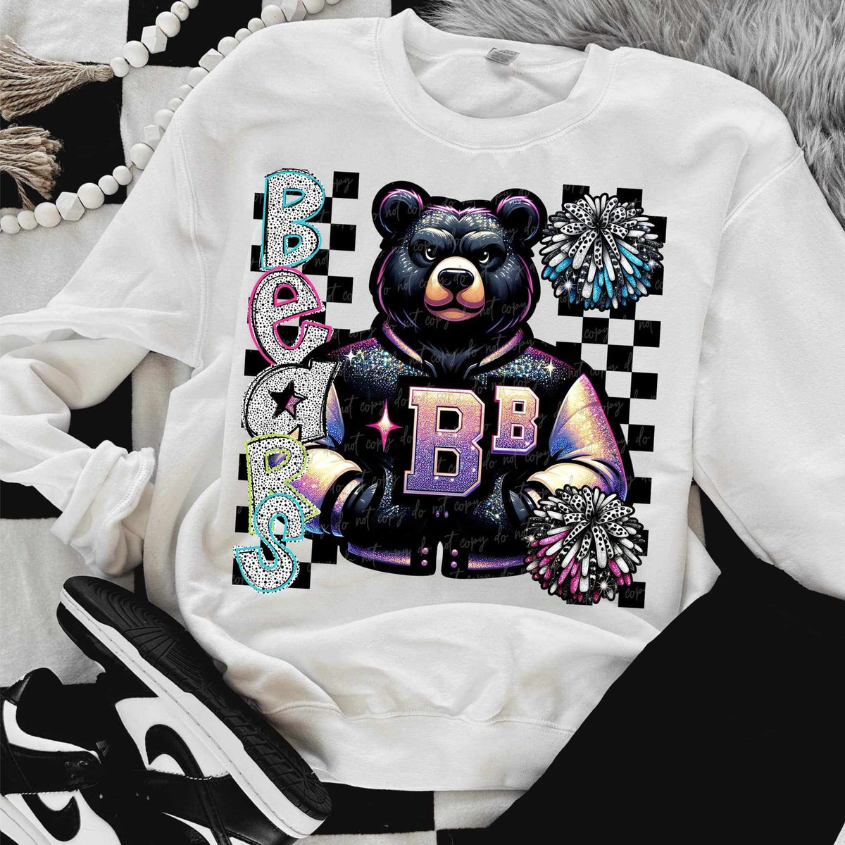 Bears Dalmatian filled with mascot (VIRGO) 58028 DTF transfer