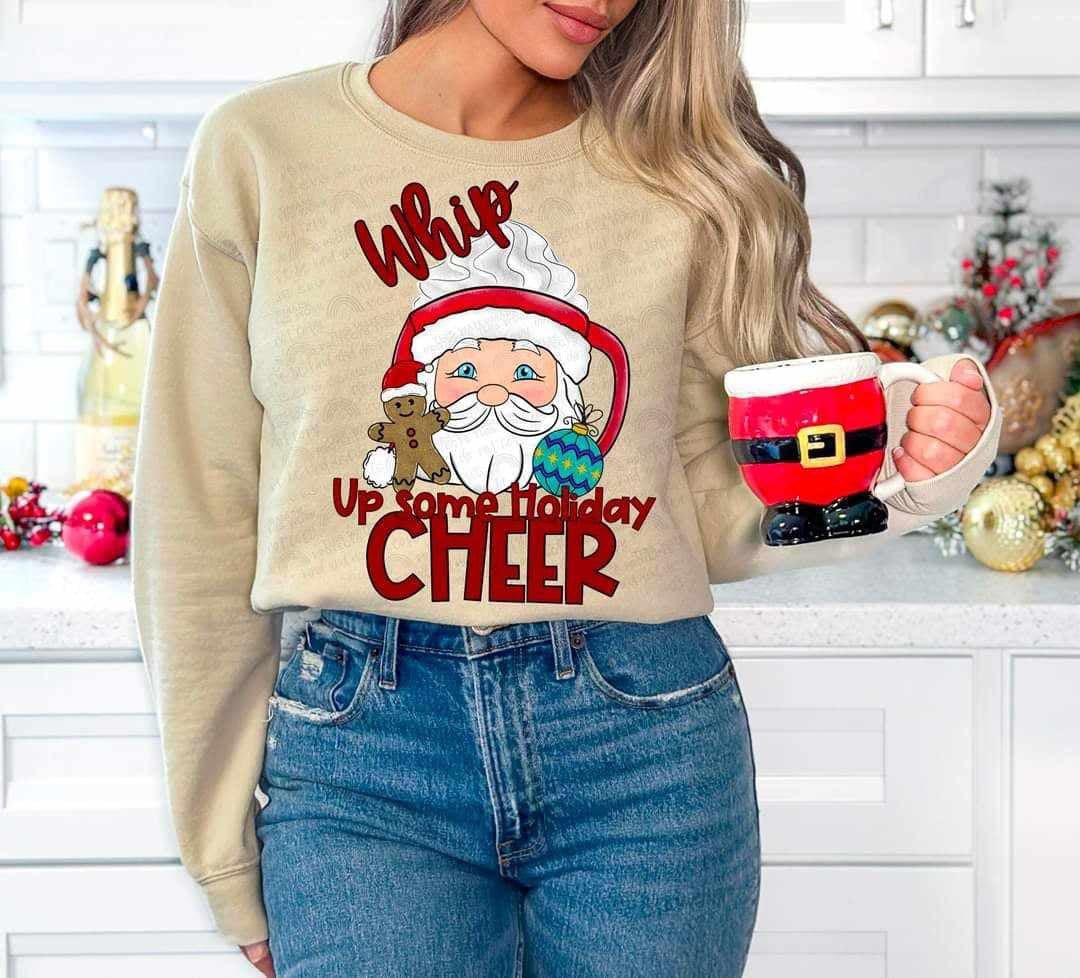 Whip up some holiday cheer mug (DDD) 65027 DTF transfer