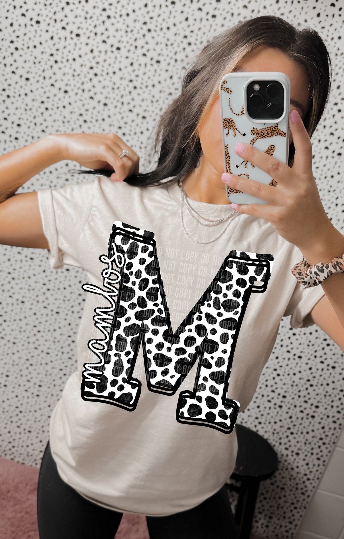 Dalmatian Mascot Letters mambos 30881 DTF transfers
