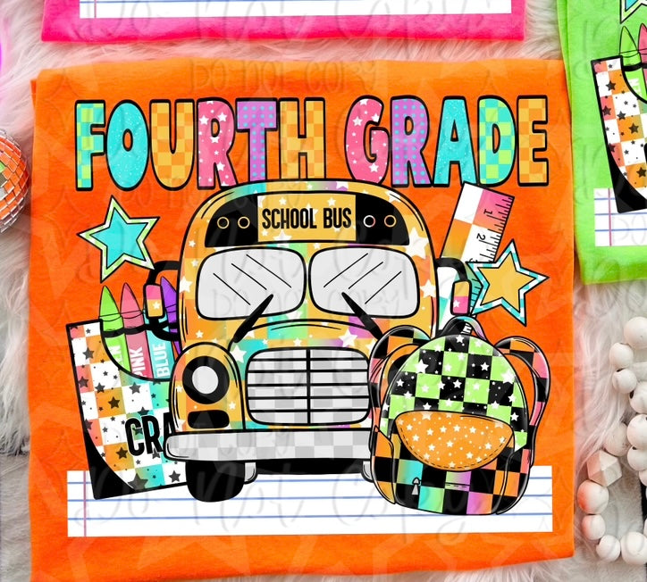 Fourth grade bus (Virgo) 107014 DTF transfer