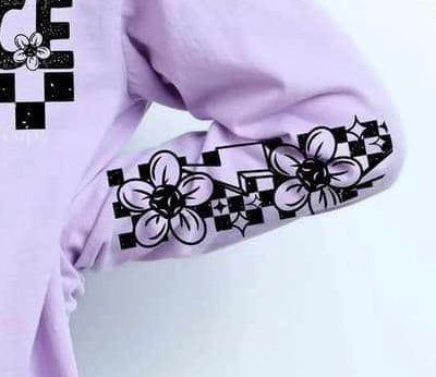 Resting bitch face black sleeve (CSC) 70298 DTF transfer