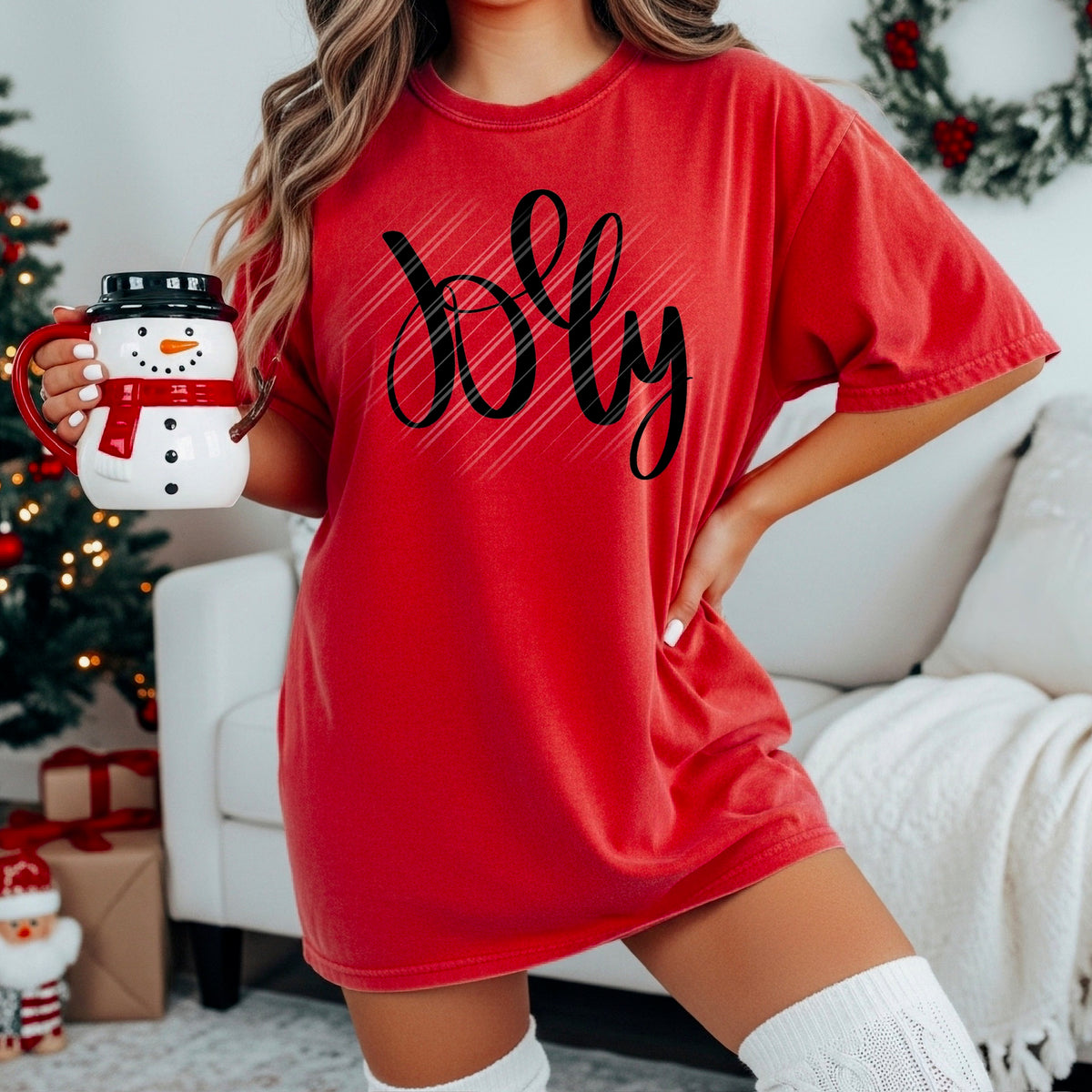 Jolly black cursive DTF Transfer