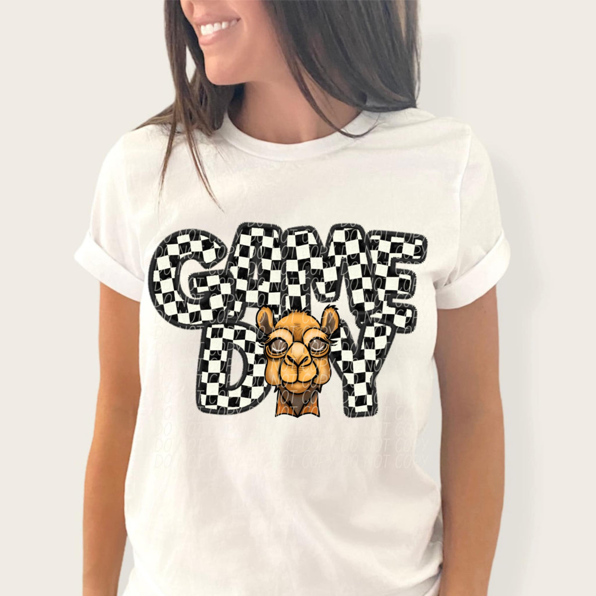 Game day camel checkered (CITY) 91374 DTF transfer