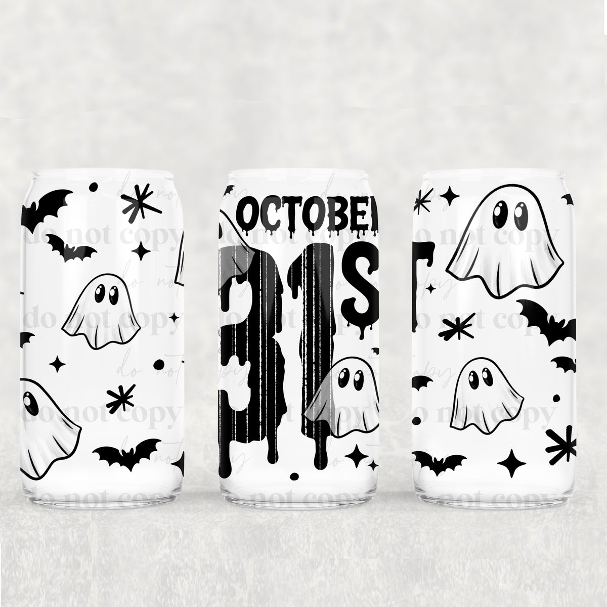 October 31st ghost (CSC) UV DTF WRAP