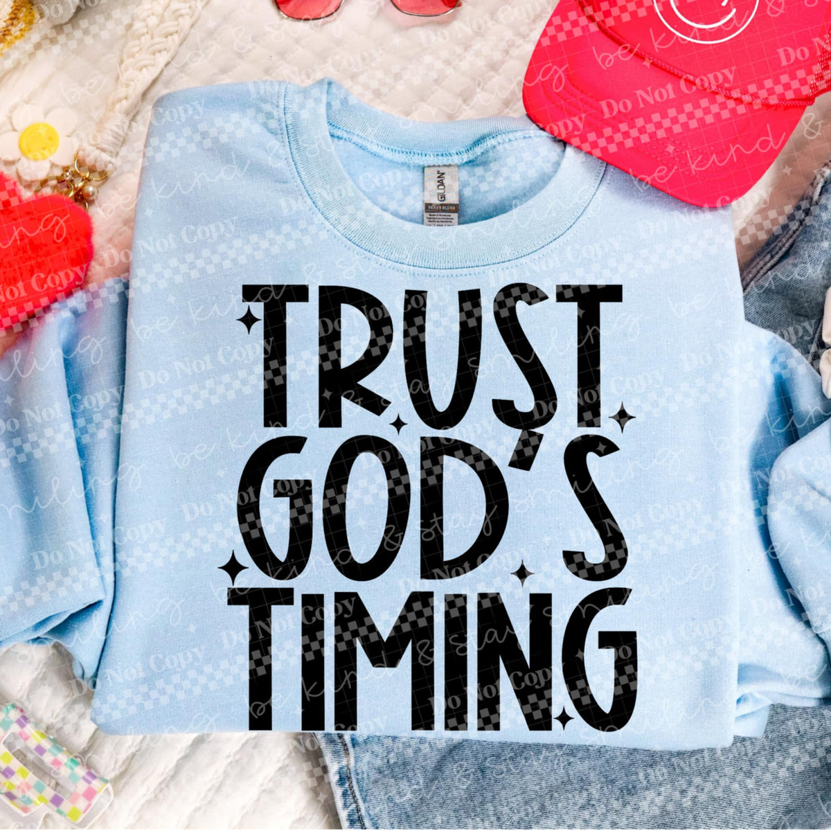 Trust gods timing BLACK 94562 DTF transfer