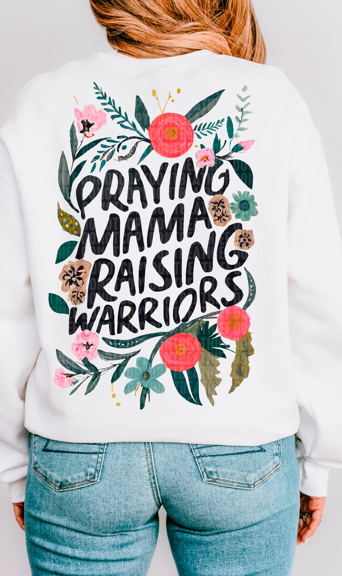 Praying mama raising warriors 95447 DTF transfer