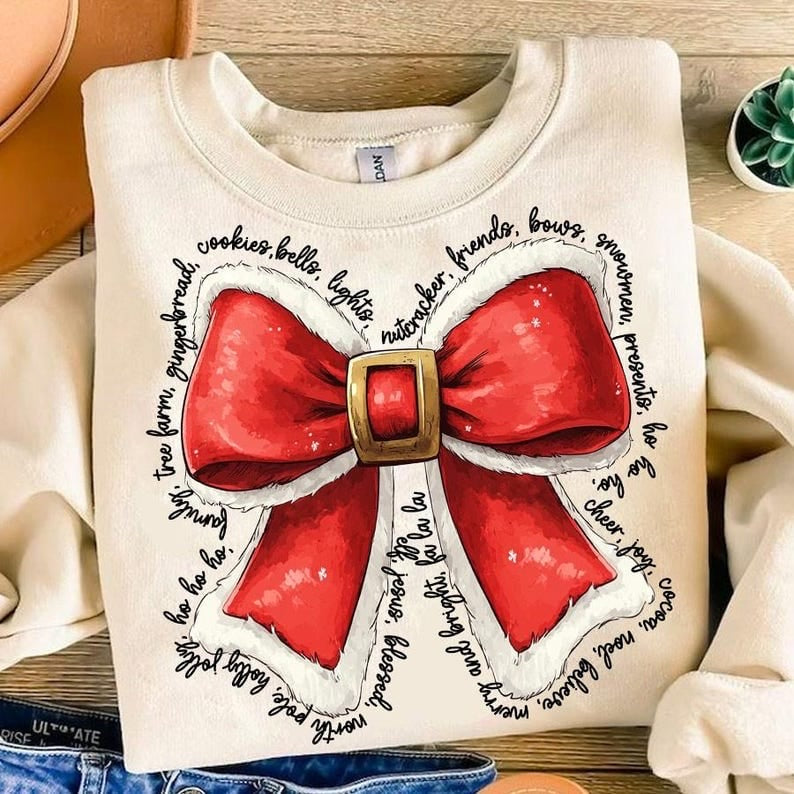 Christmas worlds bow 64791 DTF transfer