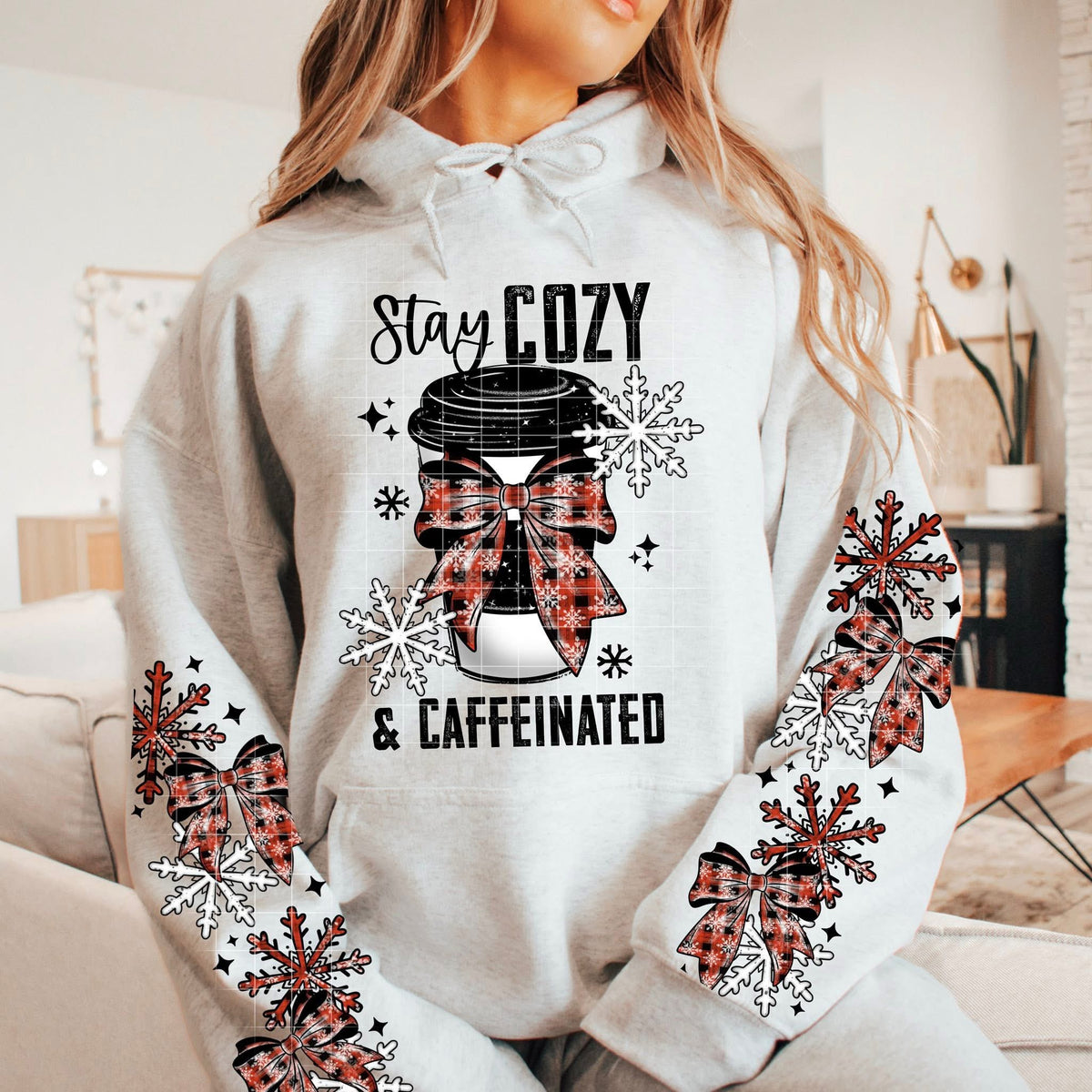 Cozy Caffeinated (front only) (CSC) DTF Transfer