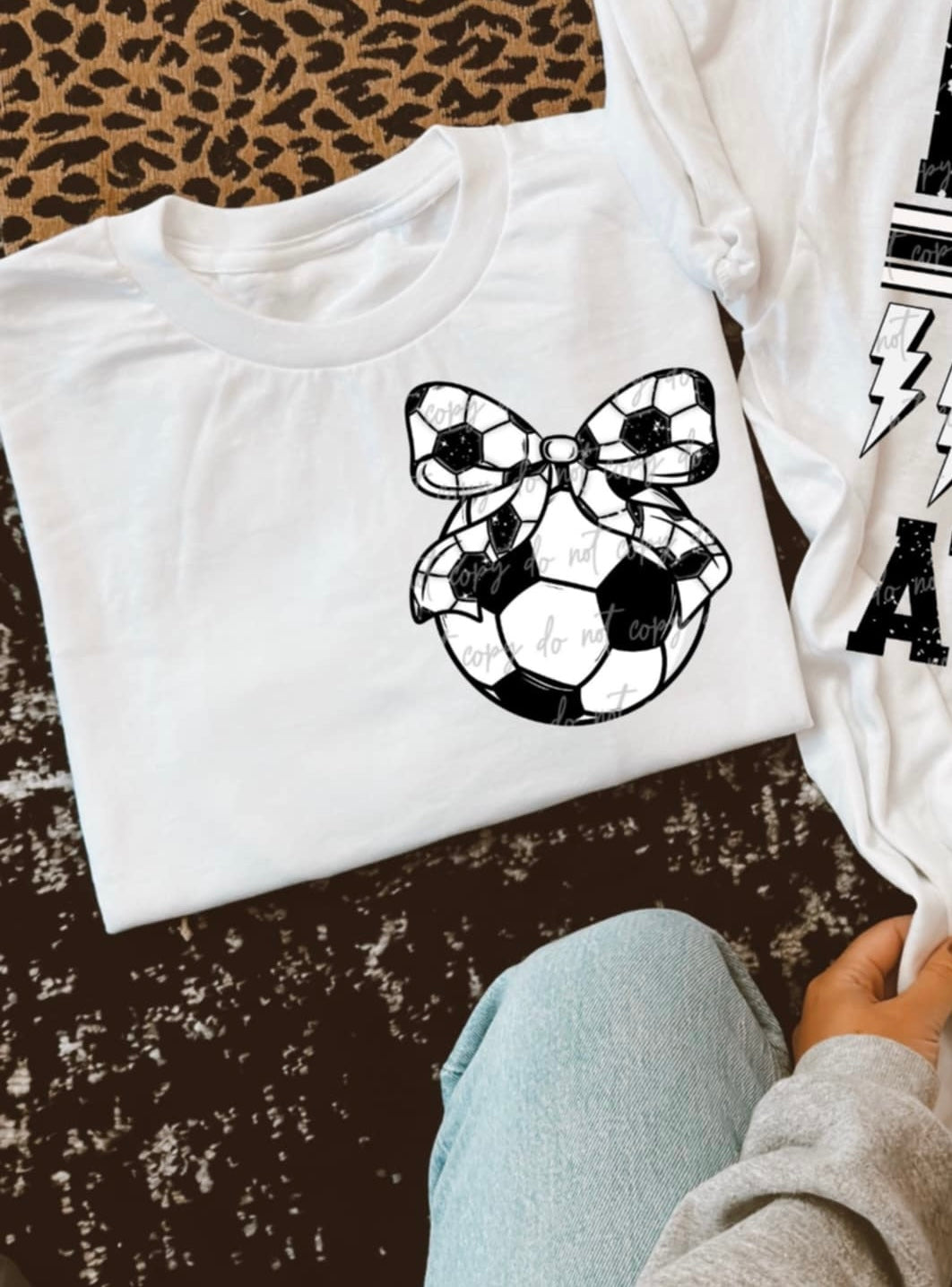 Soccer ball with bow (VIRGO) 90607 DTF transfer