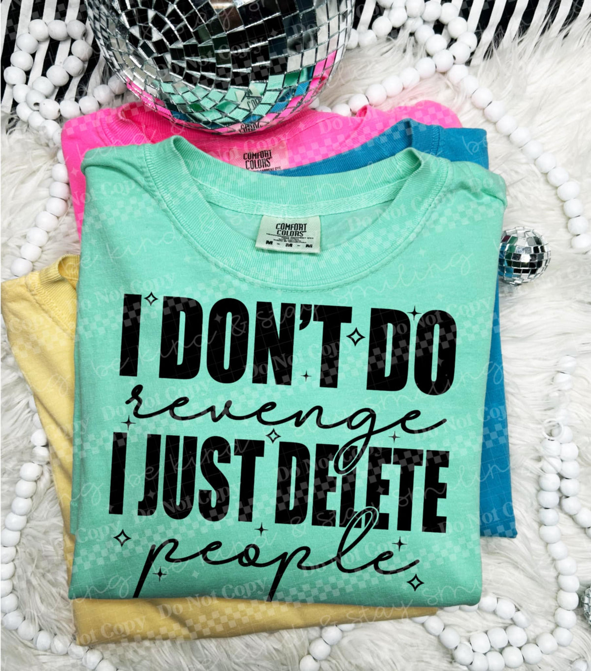 I don’t do revenge BLACK (two peas) DTF Transfer