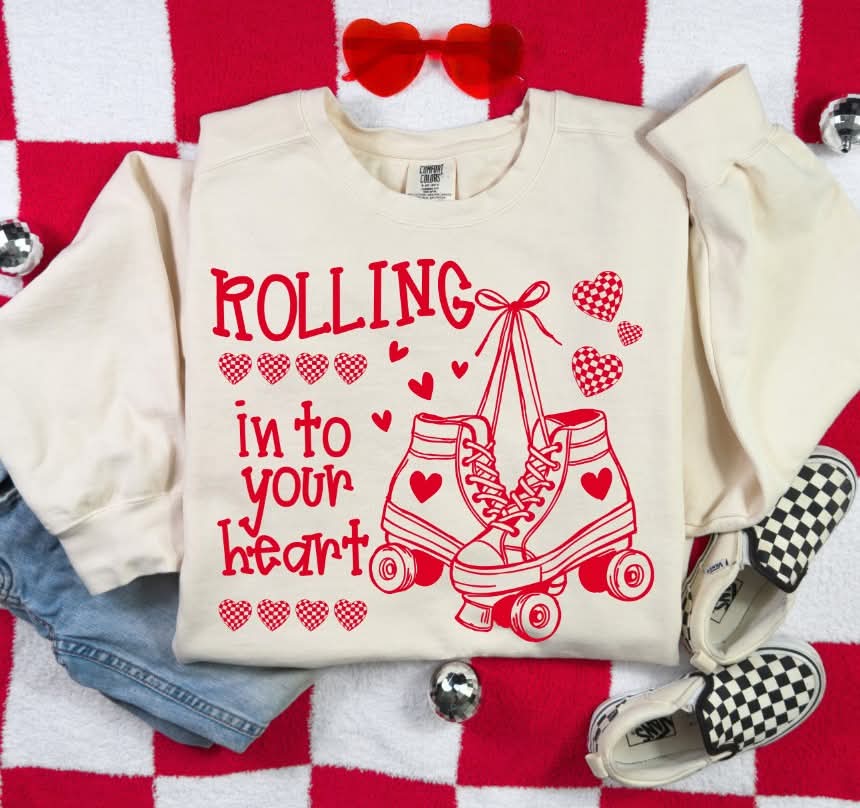 Rolling into your heart (s&g) DTF transfer