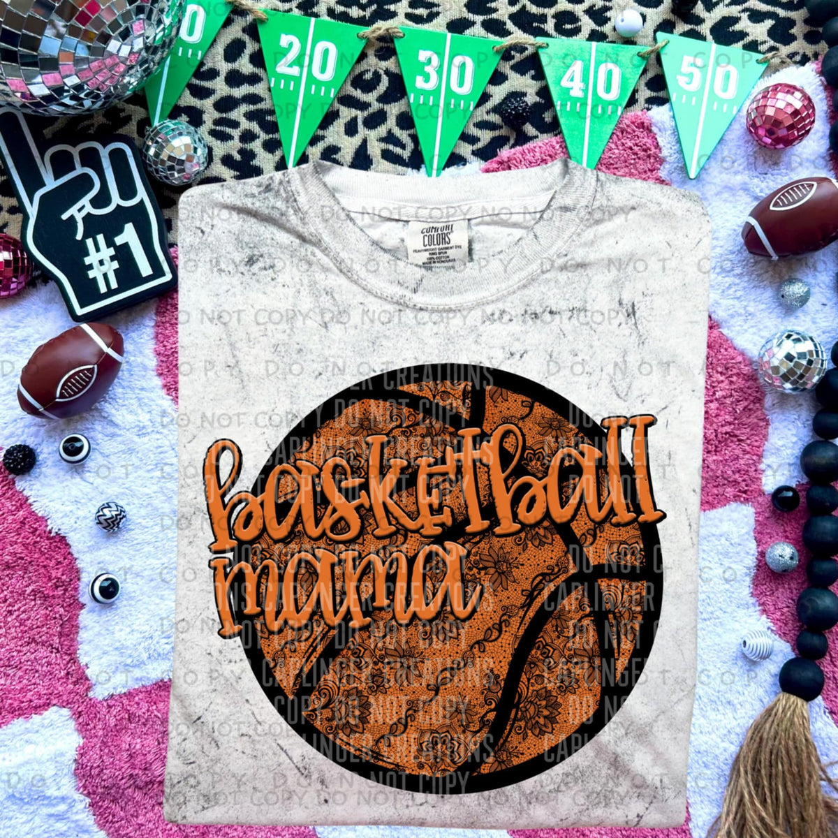 Basketball mama ball NO bow (Caplinger) 87513 DTF transfer