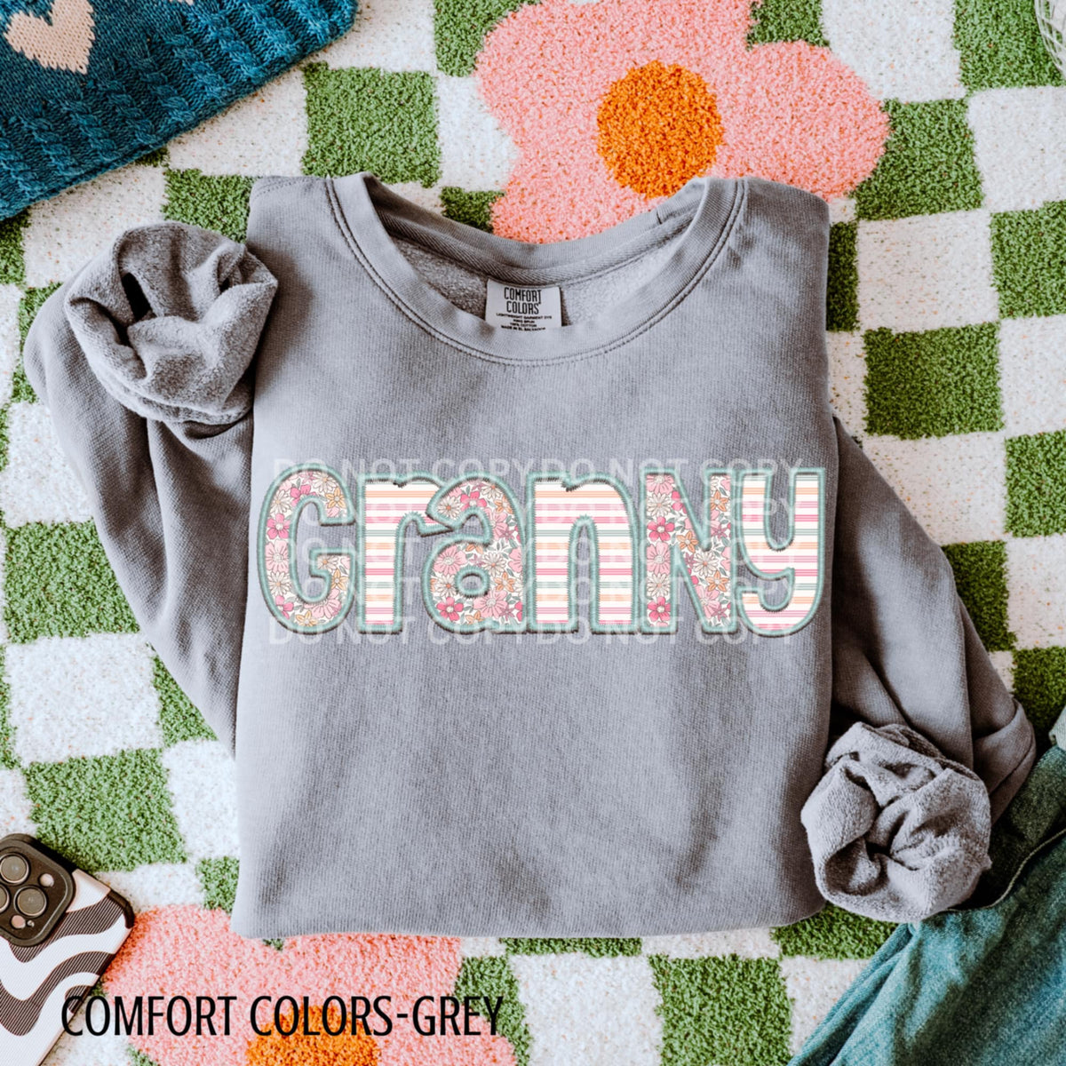 Granny embroidery (CSG) 87198 DTF transfer