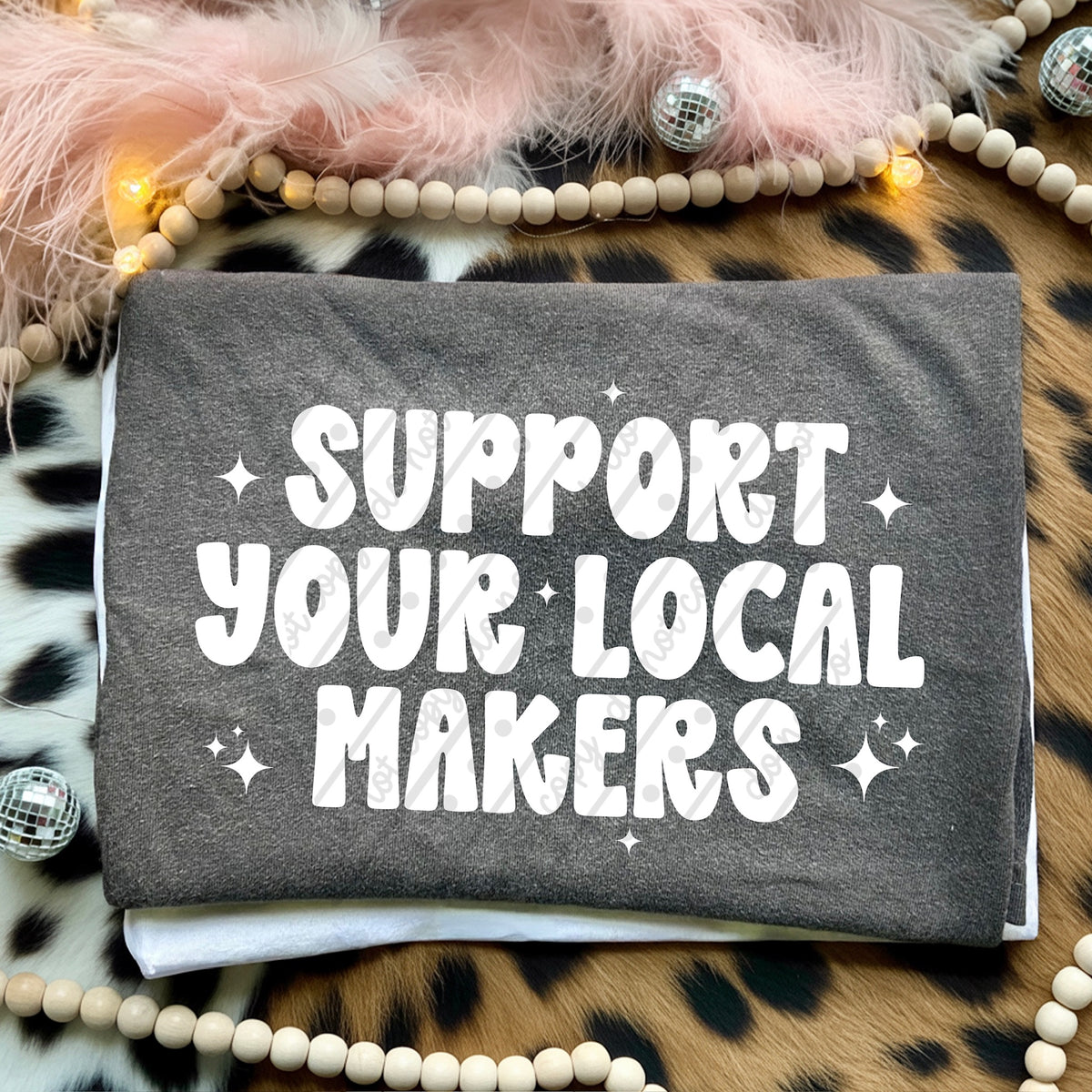 Support your local makers WHITE (scarlow) DTF transfer