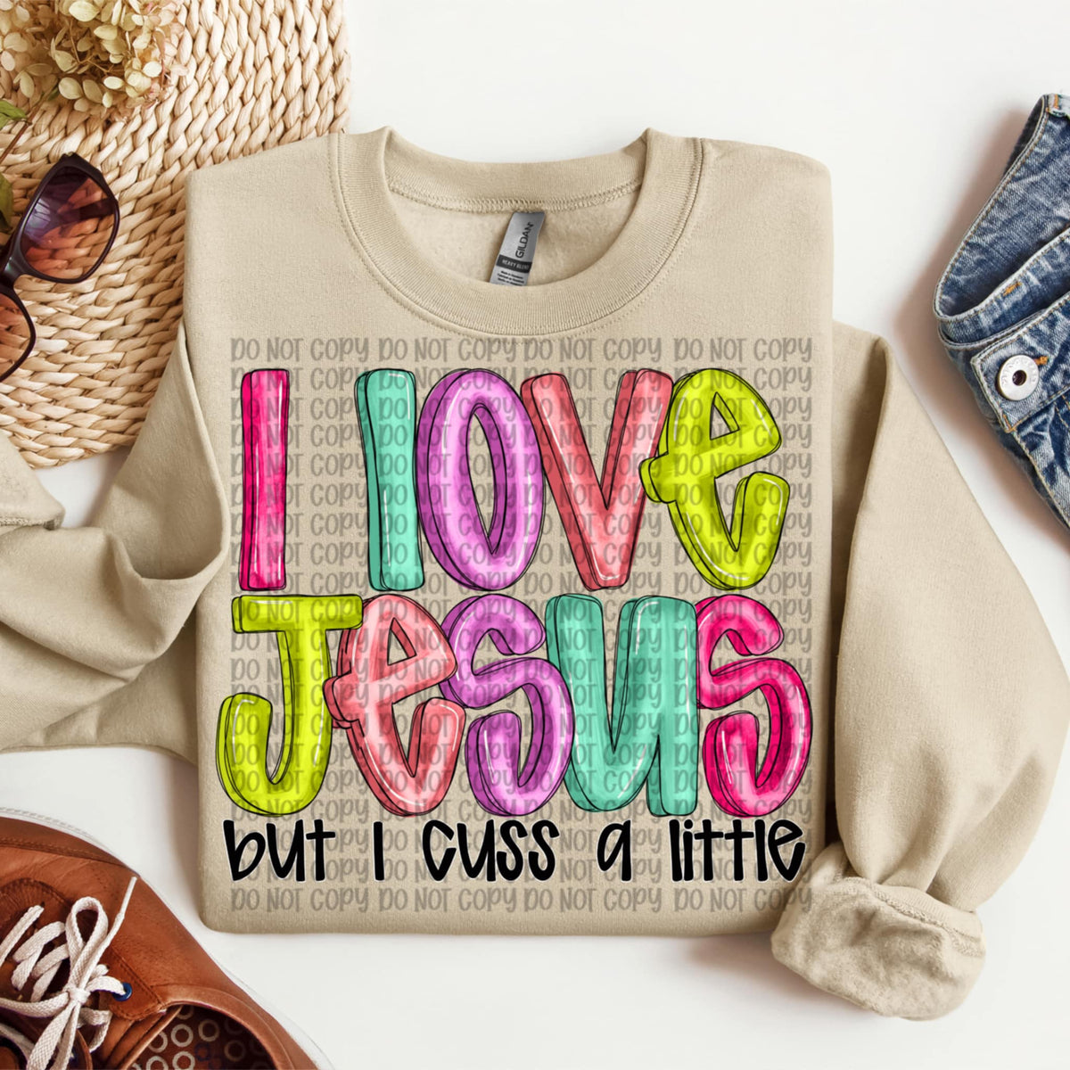 I love Jesus but I cuss a little (VP) 91908 DTF transfer