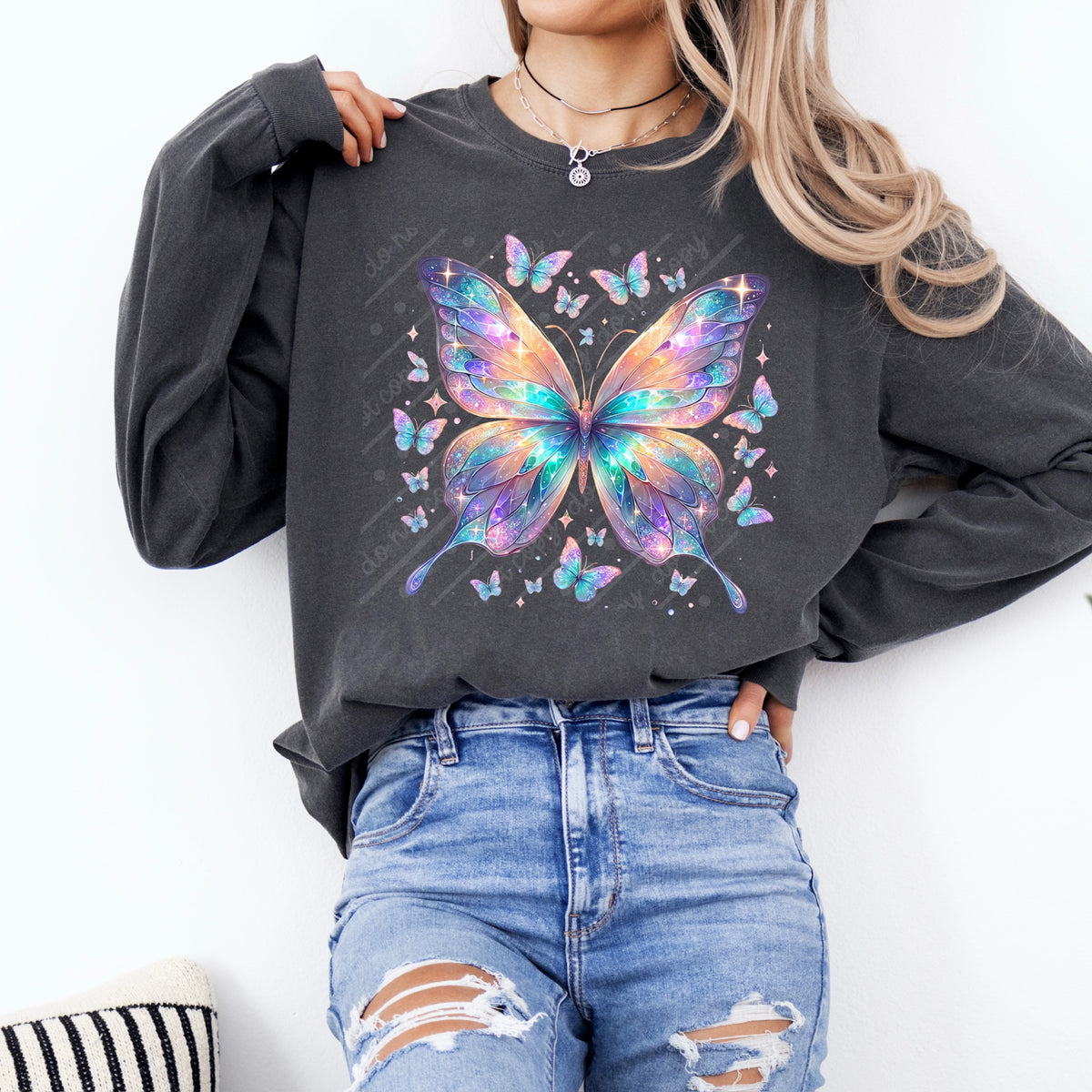 Holographic butterfly DTF Transfer