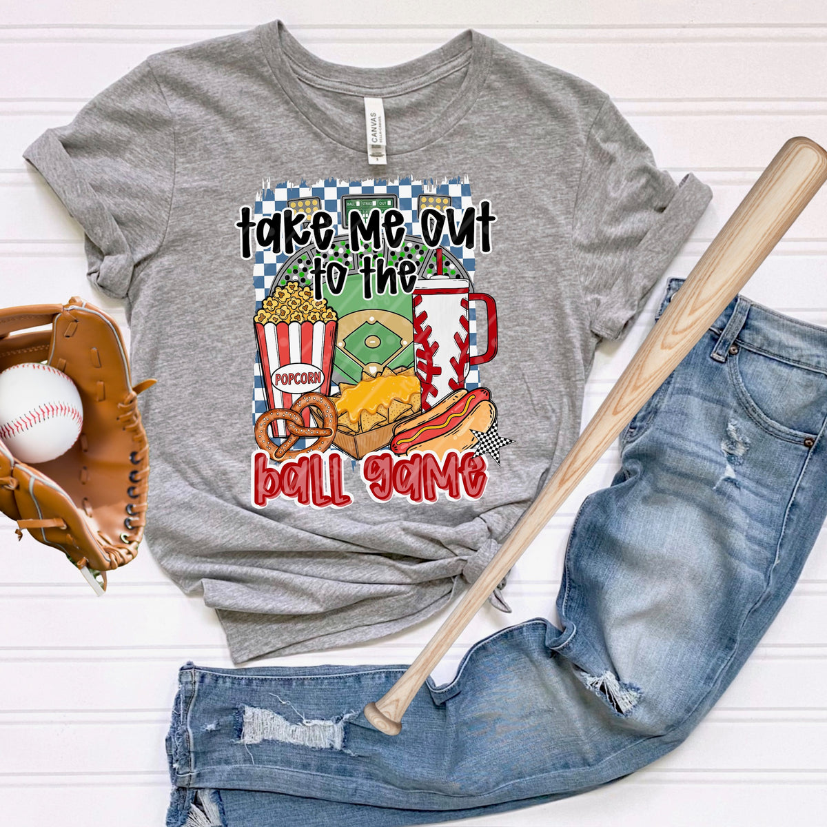 Take me out to the ball game food (MZ) DTF Transfer