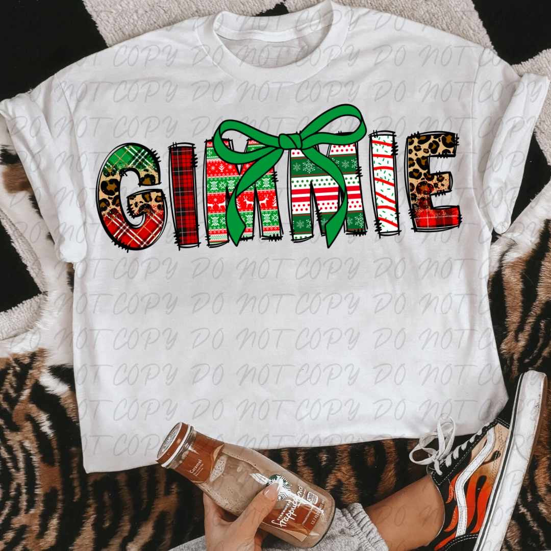 Gimmie green bow (VINTAGE) 64198 DTF transfer