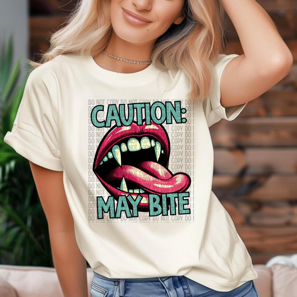 Caution: may bite 93434 DTF transfer