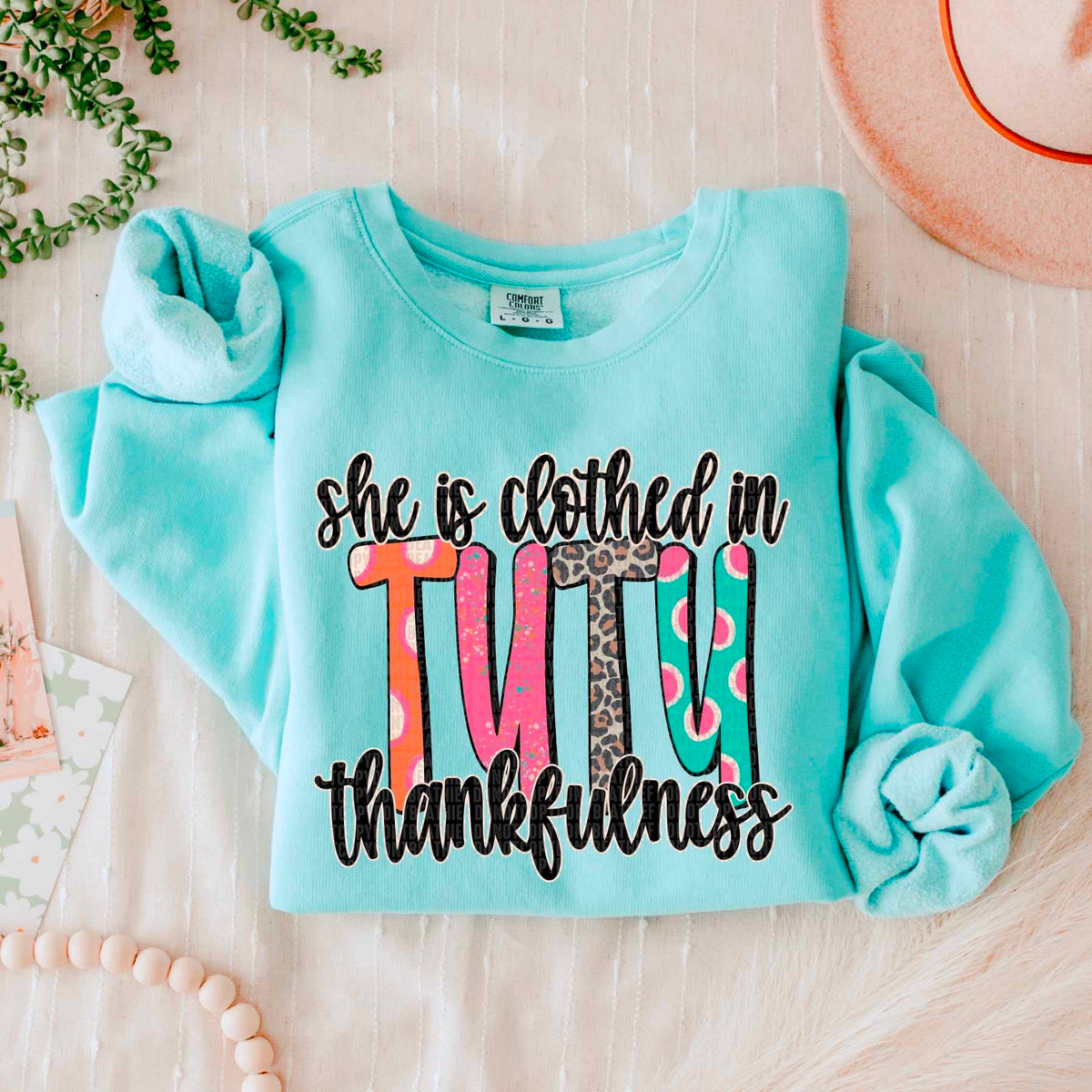 She is clothed in thankfulness tutu 53360 DTF transfers