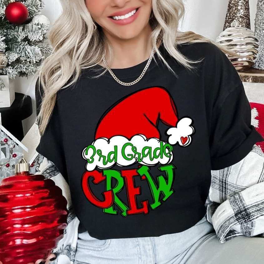 3rd grade crew Santa hat (S&G) 70388 DTF transfer