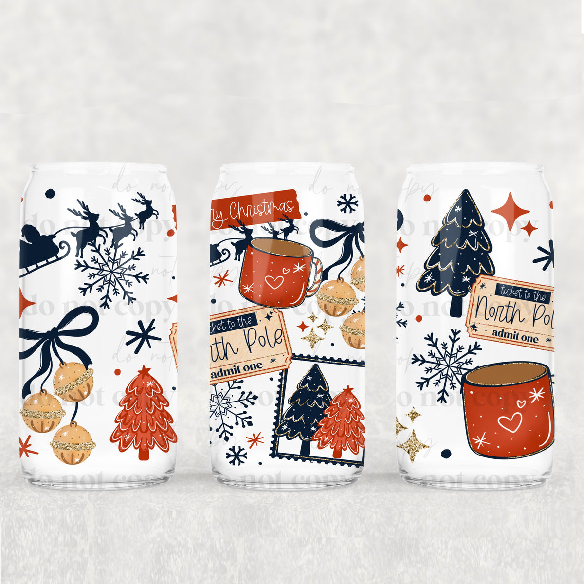 Ticket to the North Pole (csc) UV DTF WRAP