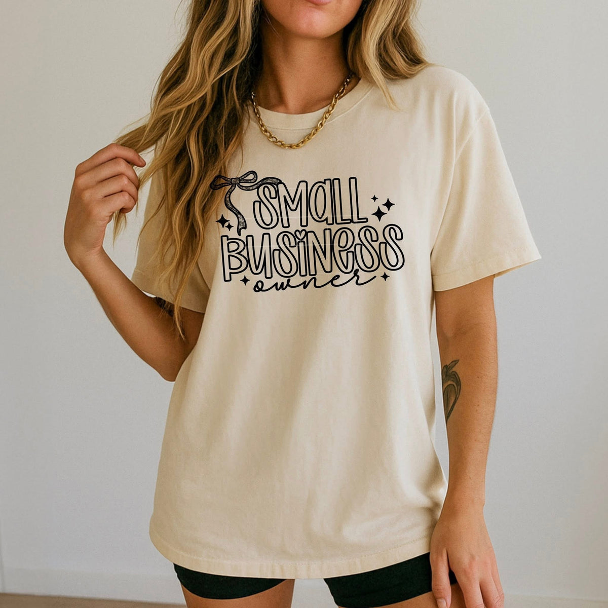 Small business owner bow BLACK (CSC) DTF transfer