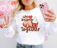 We belong together donut and latte 70489 DTF transfer