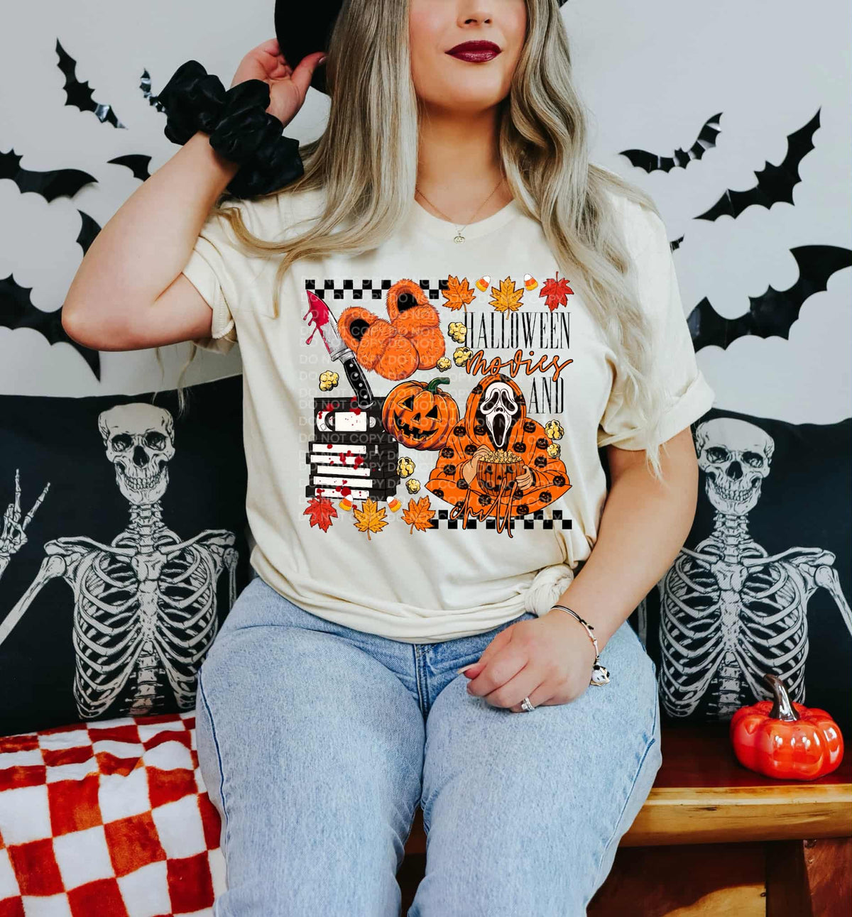 Halloween Movies and Chill GF (Scg) DTF transfer