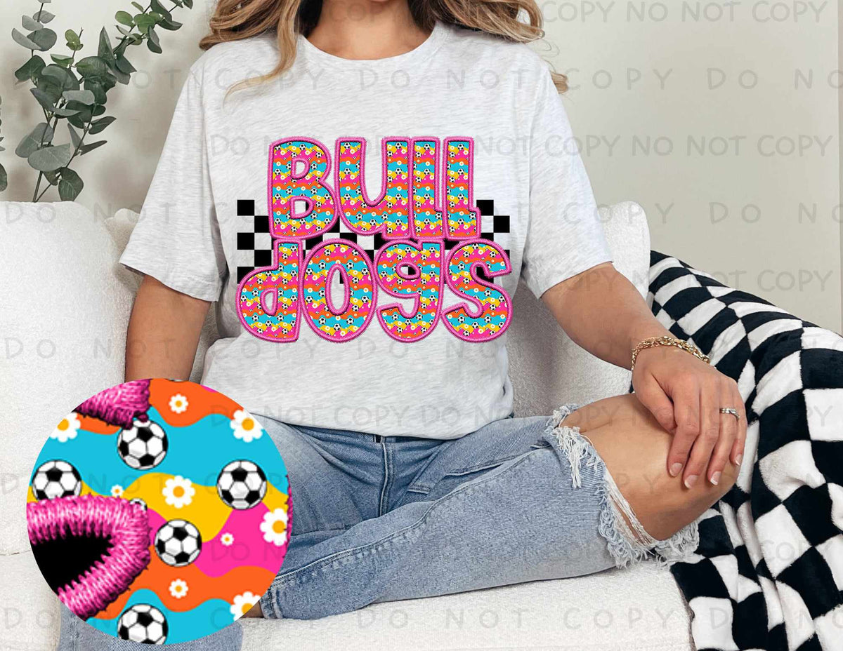 Bulldogs colorful soccer filled (caplinger) 77445 DTF transfer