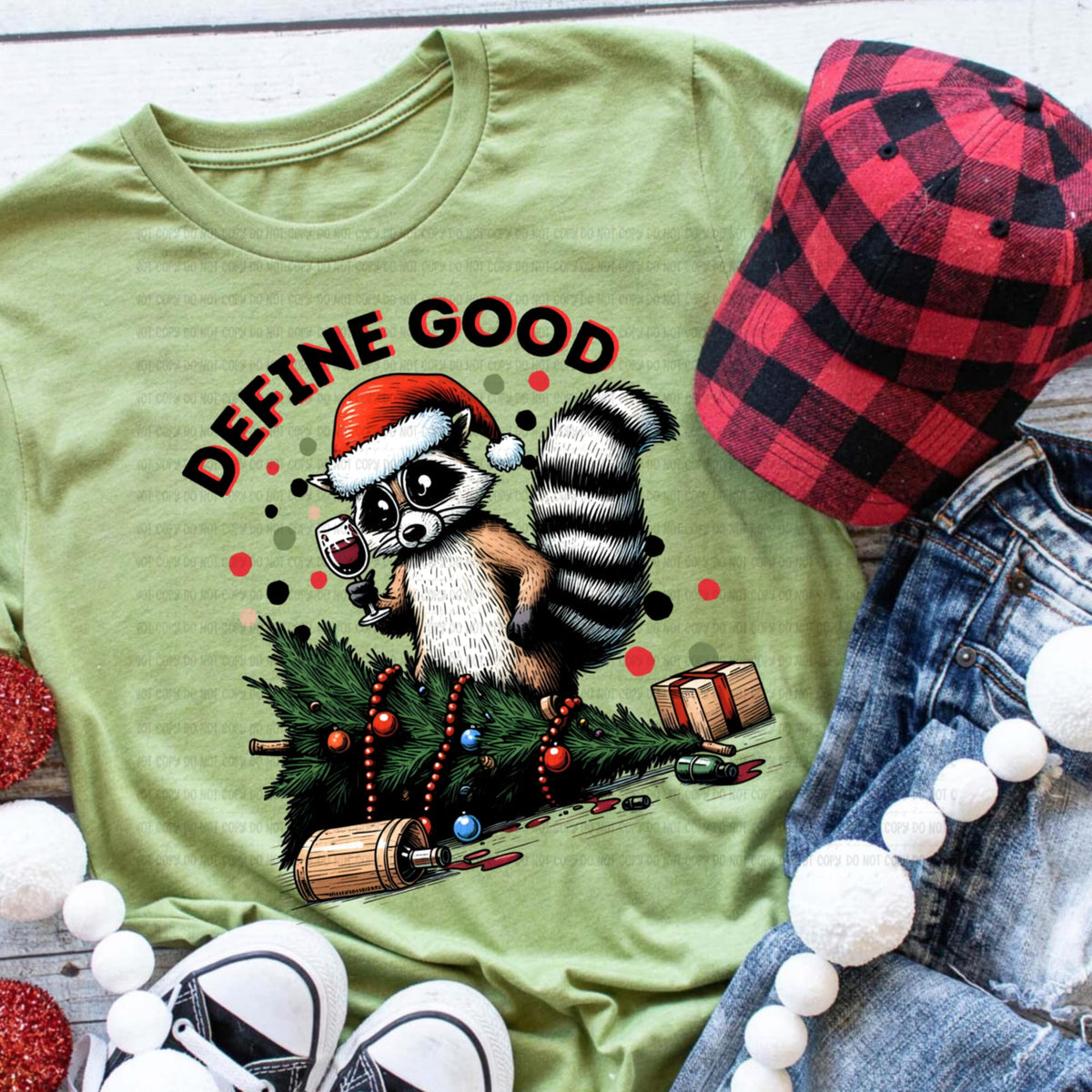 Define Good Raccoon (REVEL) DTF transfer