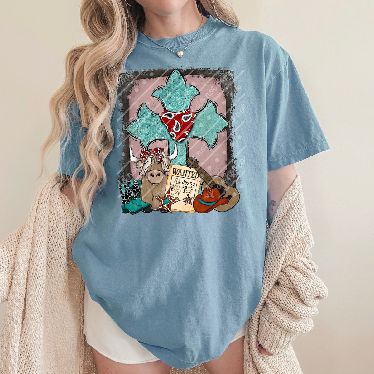 Jesus wants you cross DTF Transfer