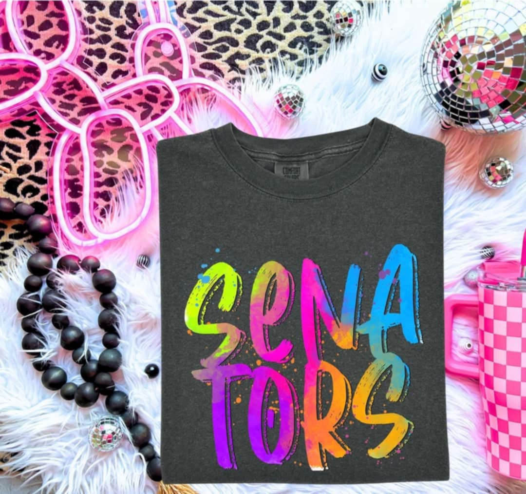 Senators Neon Splatter (S&G) 100037 DTF transfer