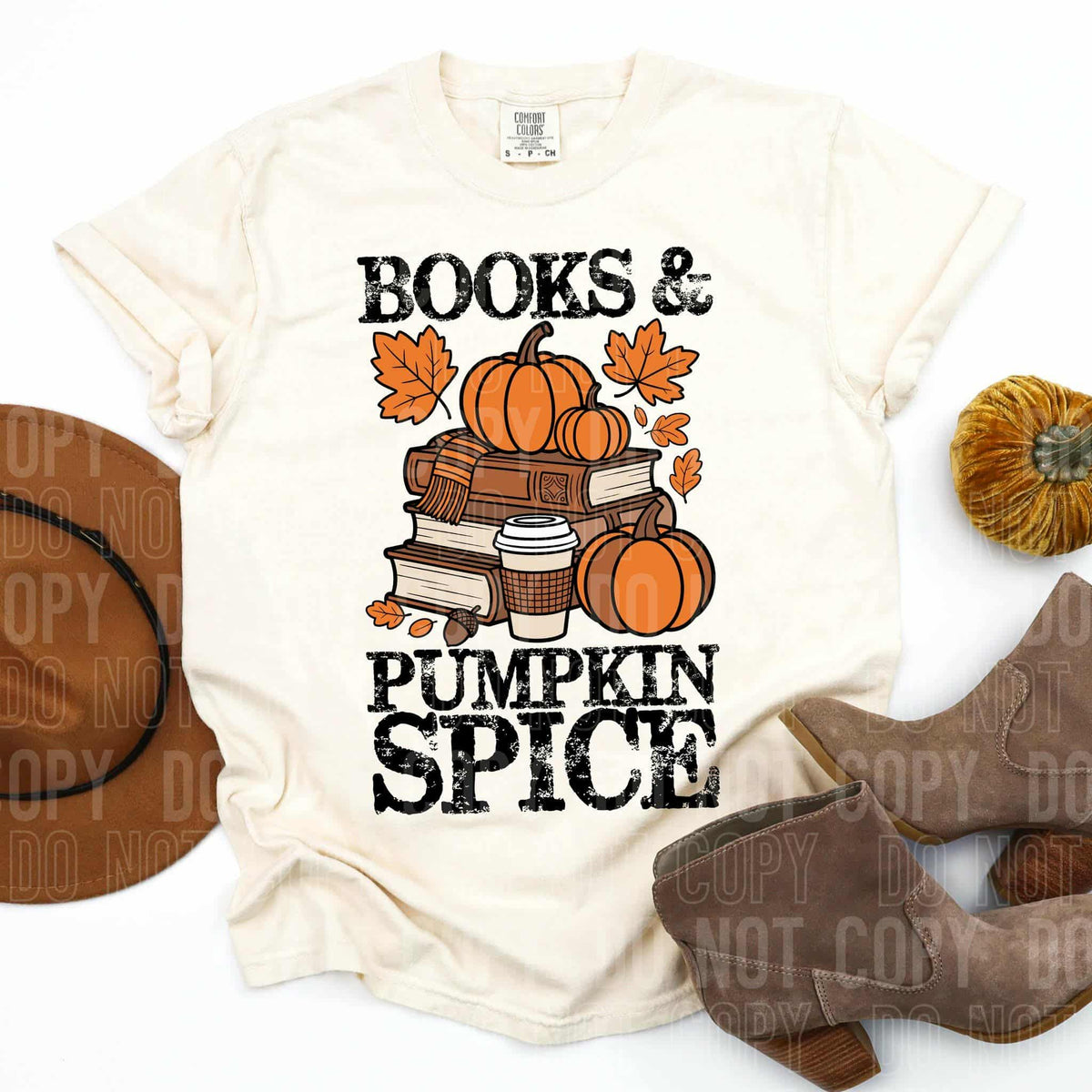 Books & pumpkin spice SBB DTF transfer