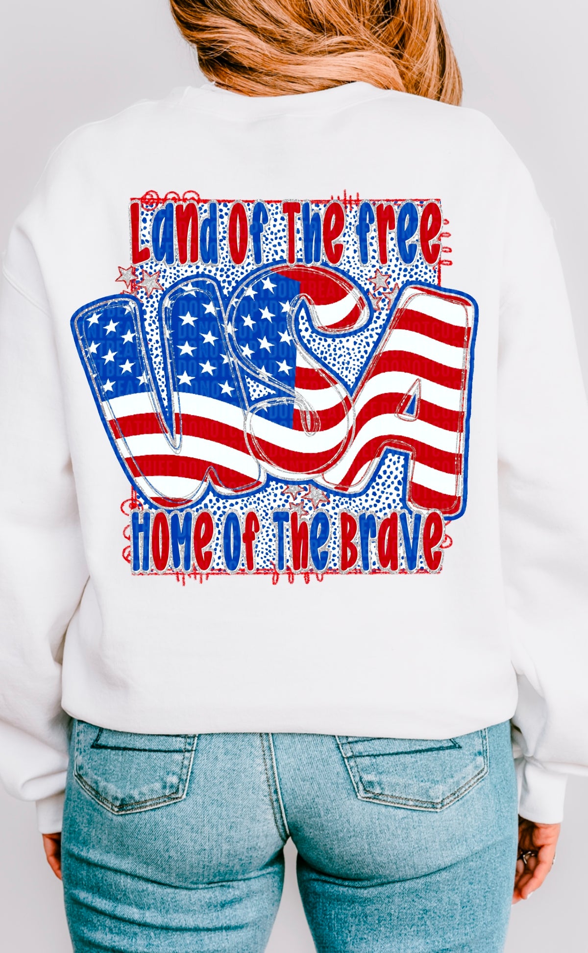 USA land of the free 103967 DTF transfer