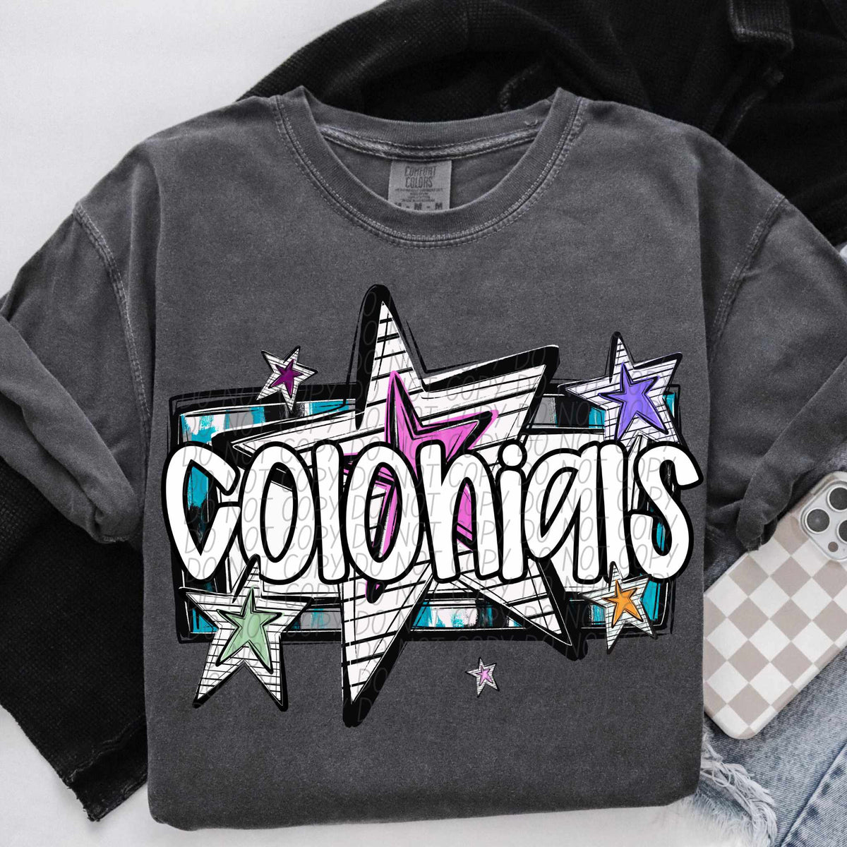 Colonials stars (CITY) 84905 DTF transfer
