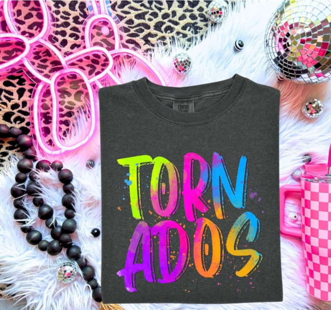 Tornadoes Neon Splatter (S&G) 100025 DTF transfer