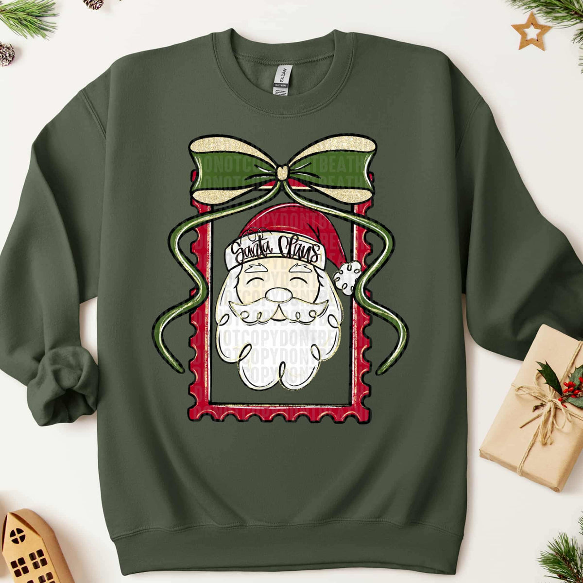 Light Santa Christmas frame SDD DTF transfer