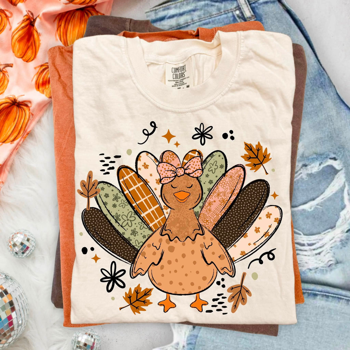 Turkey with multi print feathers SUNDAY SPECIAL DTF transfer