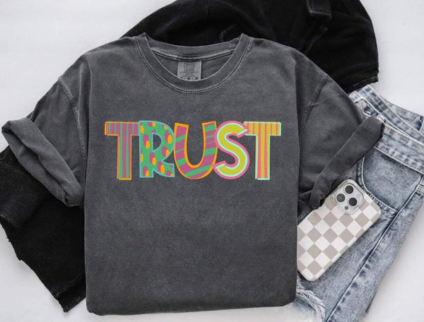 Trust patterned font (S&G) 60399 DTF transfer