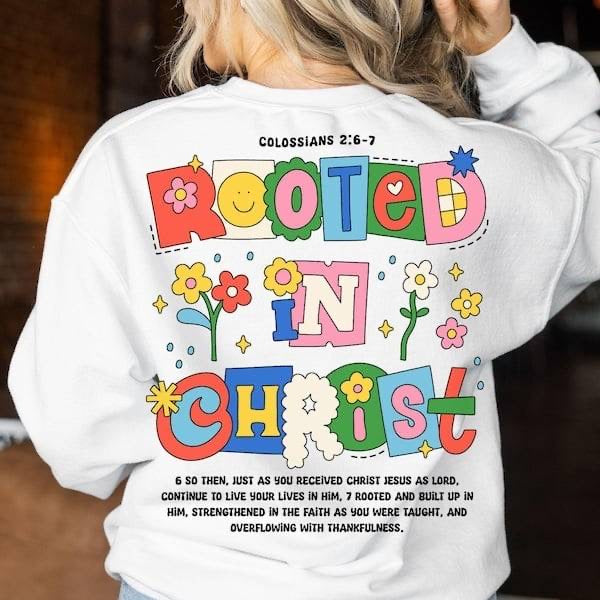 Rooted in Christ fun letters (KARTA) 62908 DTF transfer
