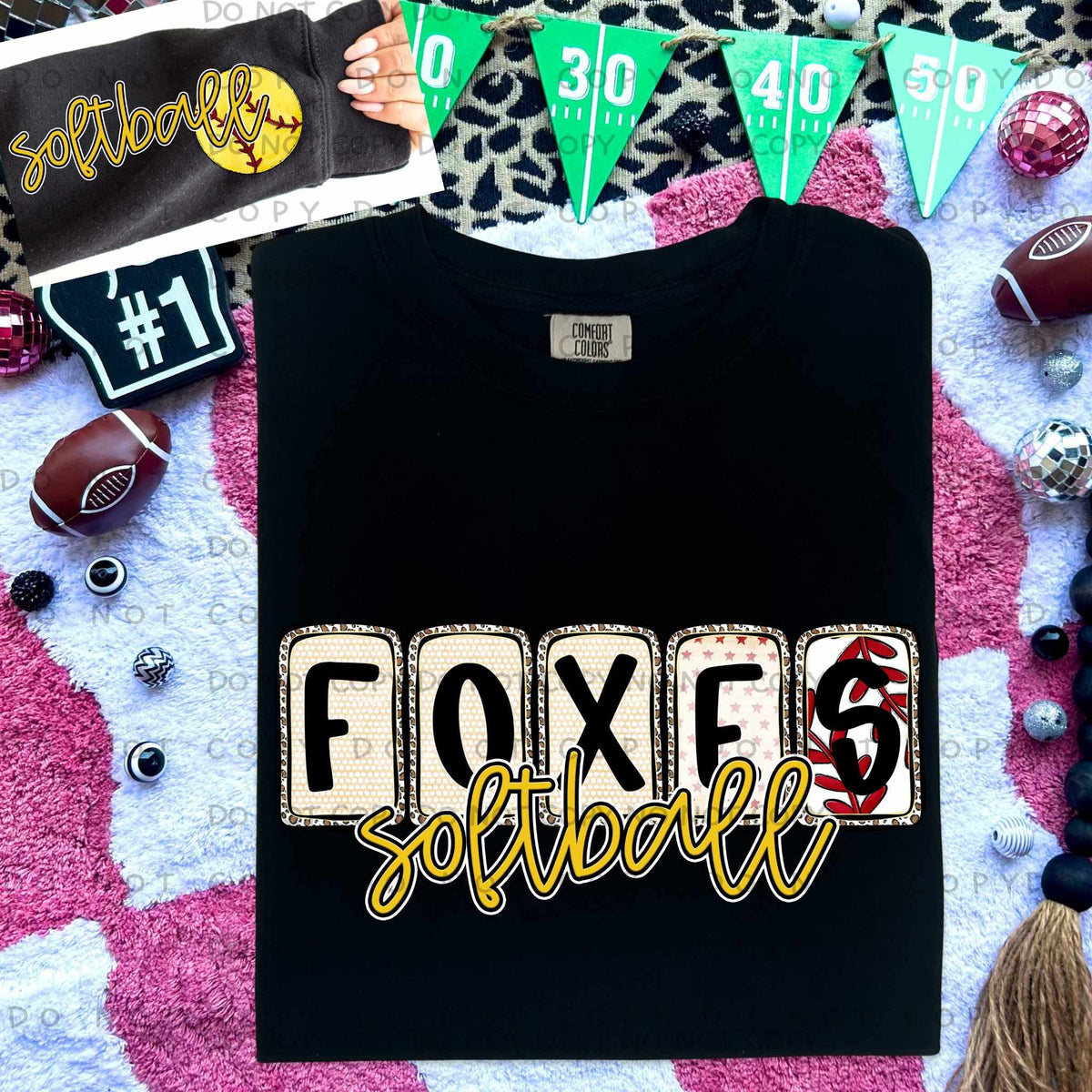 Foxes Softball FRONT (Caplinger) 82816 DTF transfer
