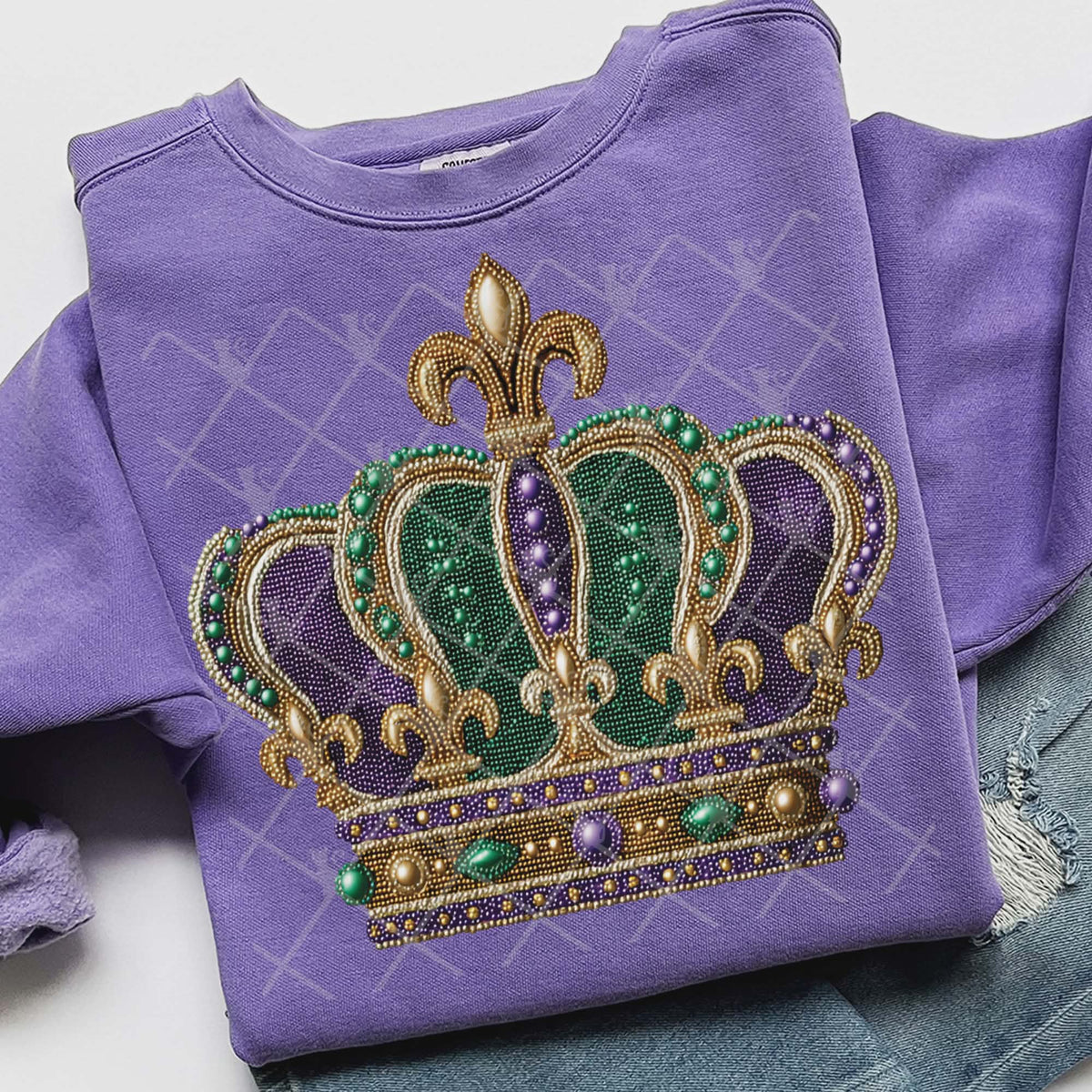 Mardi Gras crown (TTG) DTF transfer