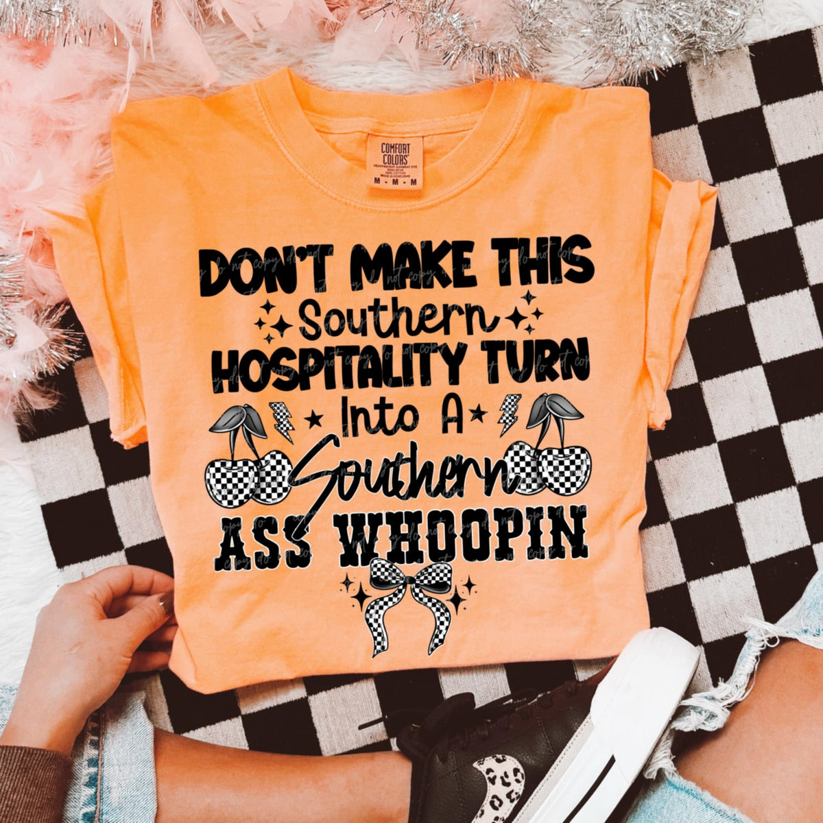 Don’t make this southern hospitality turn into a southern ass whoopin (VIRGO) 92528 DTF transfer