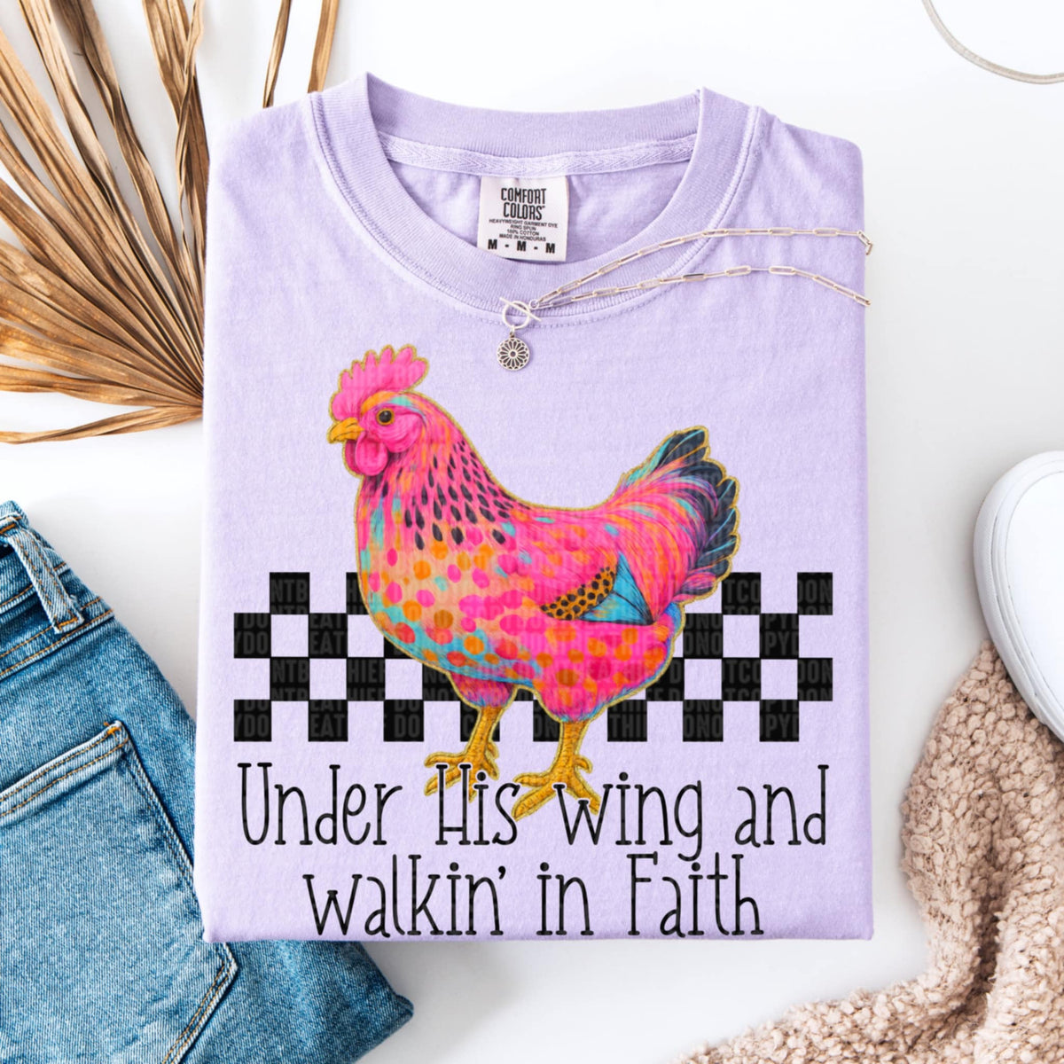 Under his wing and walkin in faith (SDD) 98384 DTF transfer