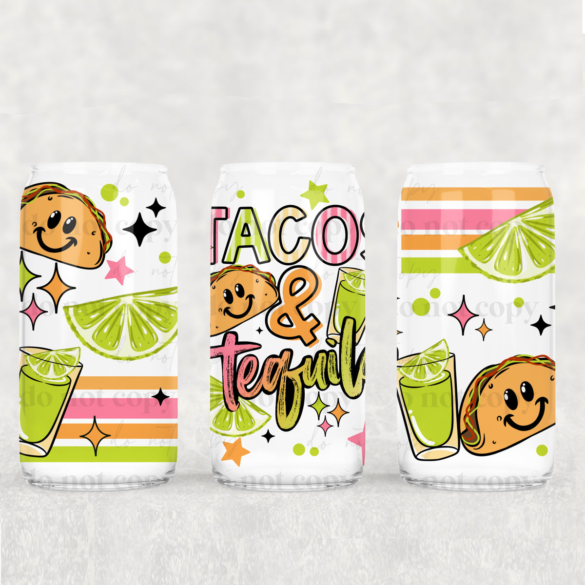 Tacos and tequila (CSC) UV DTF WRAP