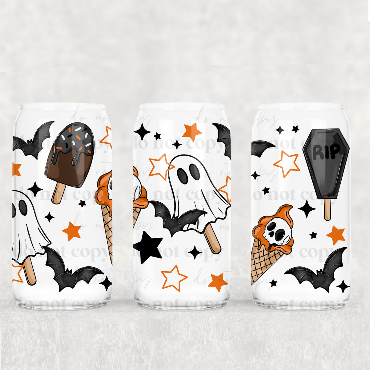 Spooky Ice Cream (CSC) UV DTF WRAP