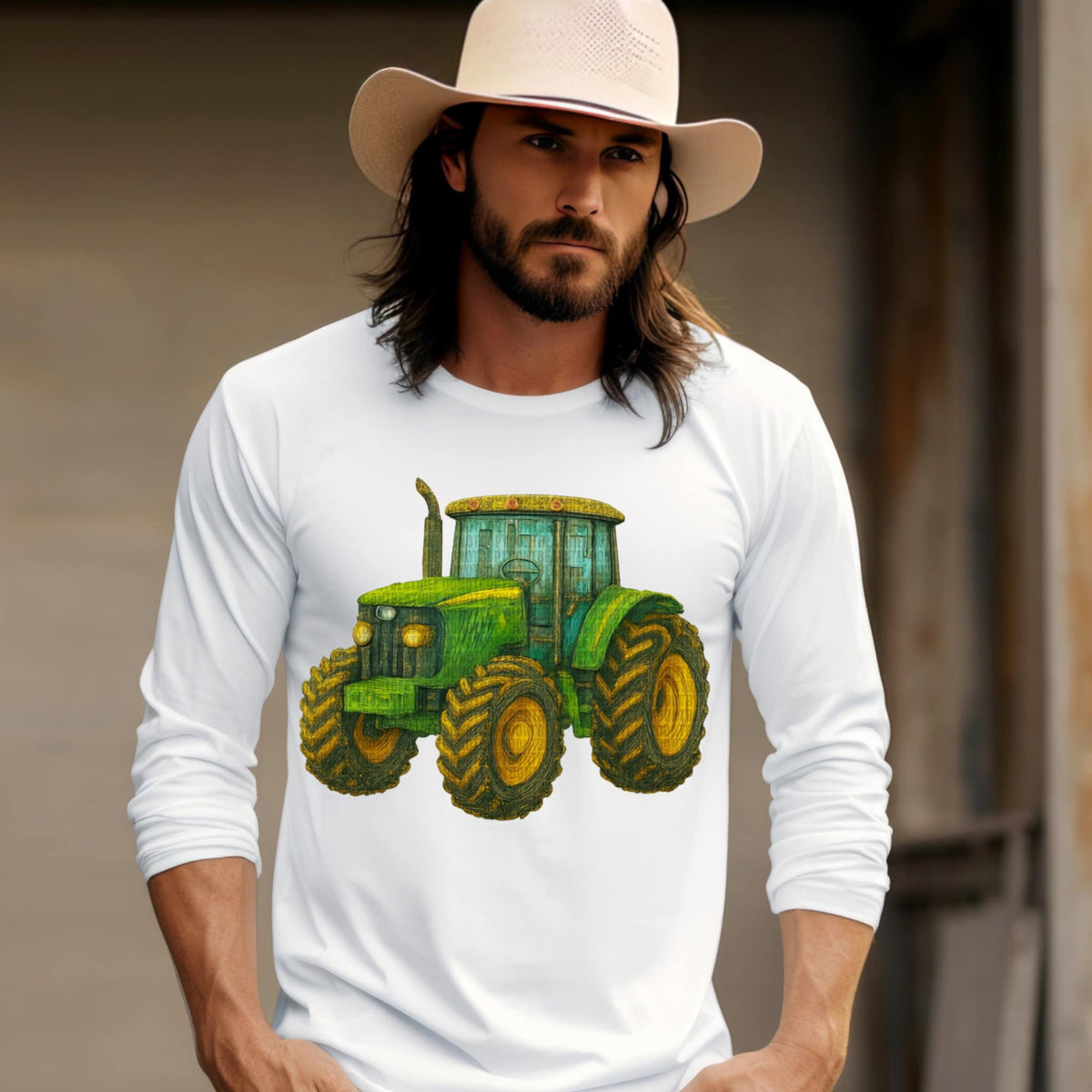 Green tractor 97864 DTF transfer