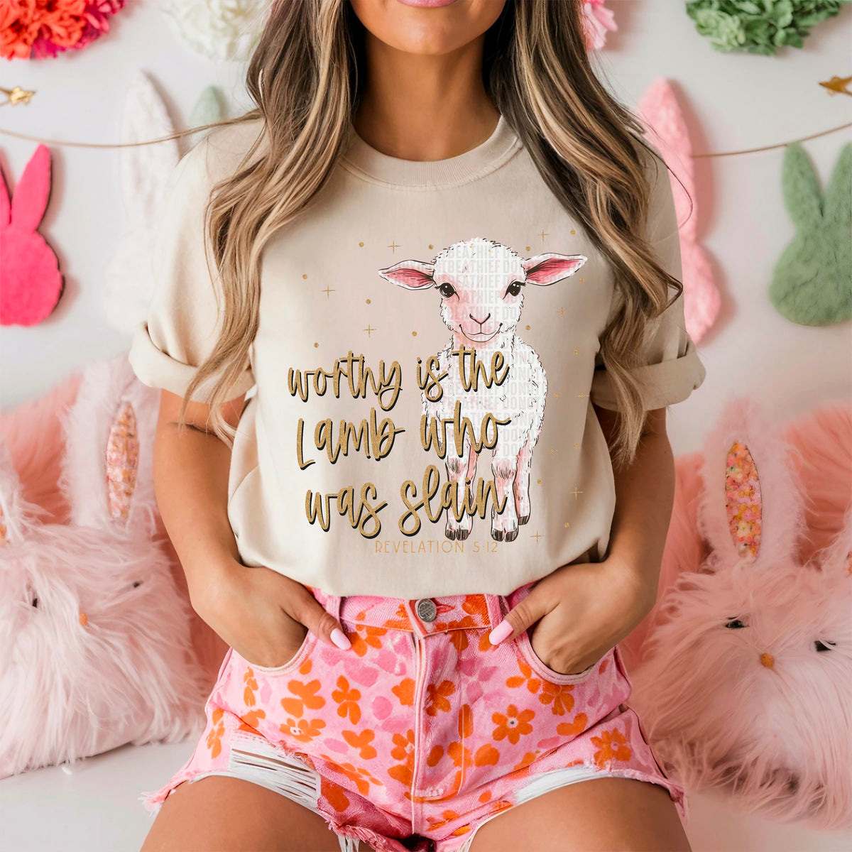 Worthy is the lamb who was slain 90449 DTF transfer