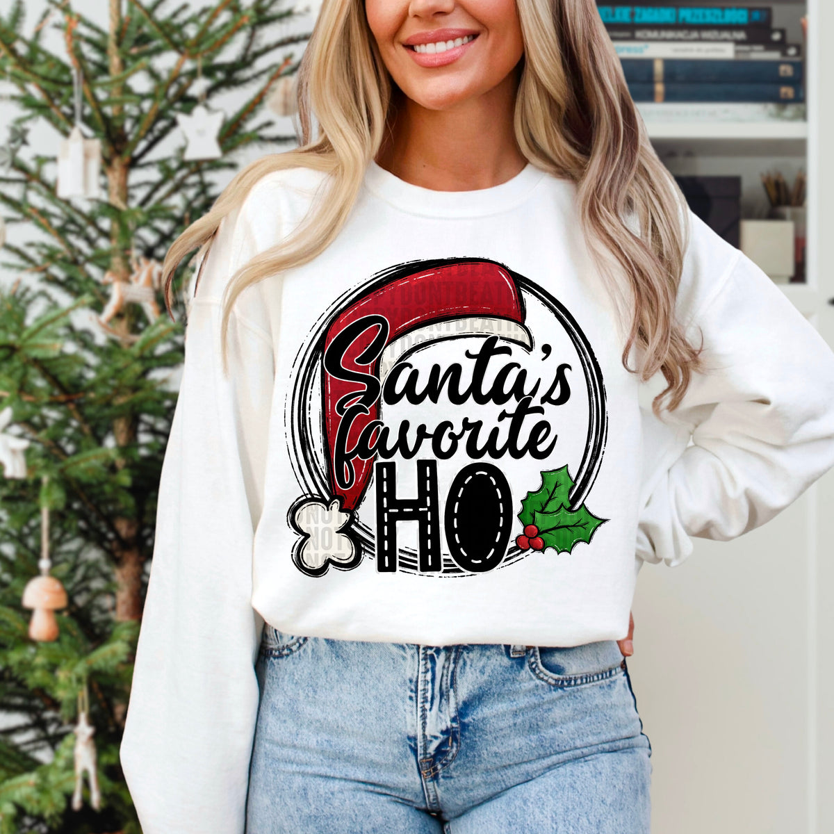 Santa’s favorite ho circle 103626 DTF transfer